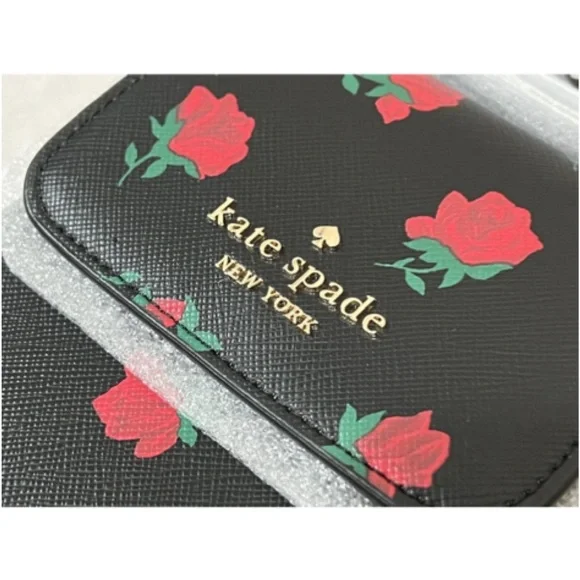 🌹NWT Kate Spade NY Saffiano Ditsy Rose Toss North South Phone Crossbody KE641🌹 - Picture 11 of 14